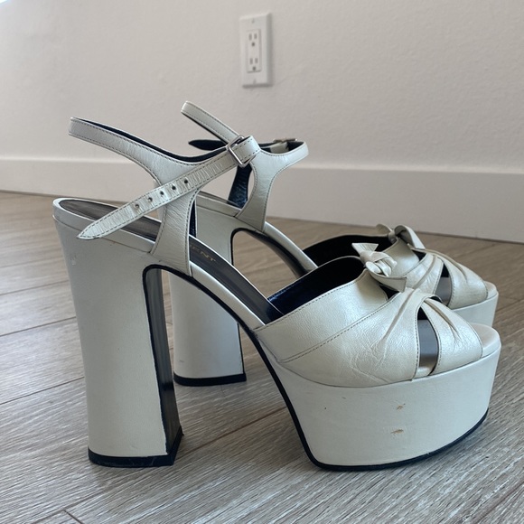 YSL CHUNKY PLATFORM HEELS 🤍 - Picture 10 of 12